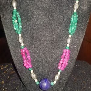 NWT 293 Cts Genuine Sapphire, Ruby, Emerald Beads